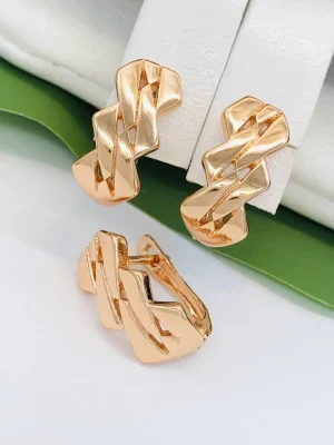 Сережки Xuping з медичного золота позолота 18к P20358