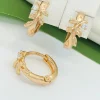 Сережки Xuping з медичного золота позолота 18к P20365