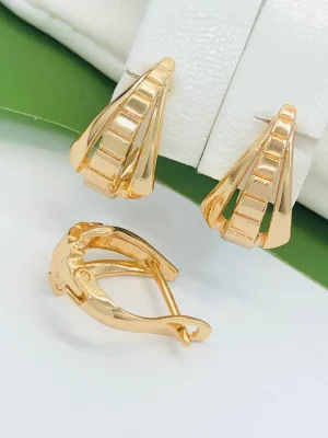 Сережки Xuping з медичного золота позолота 18к P20347