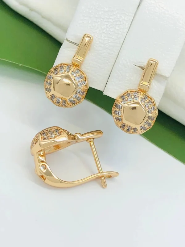 Сережки Xuping з медичного золота позолота 18к P20361