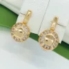 Сережки Xuping з медичного золота позолота 18к P20361