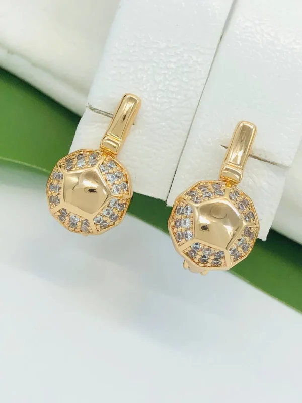 Сережки Xuping з медичного золота позолота 18к P20361