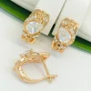 Сережки Xuping з медичного золота позолота 18к W20286