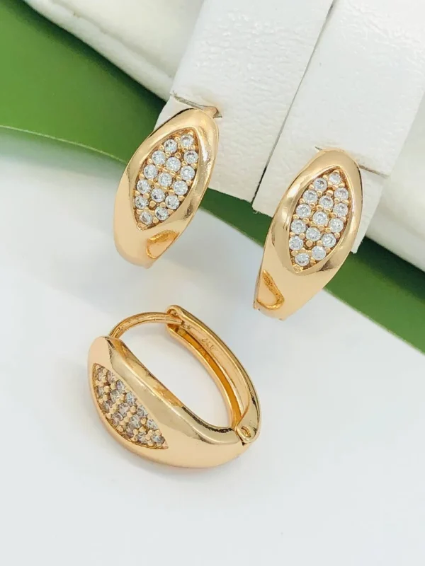 Сережки Xuping з медичного золота позолота 18к P20348
