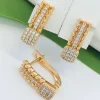 Сережки Xuping з медичного золота позолота 18к P20351