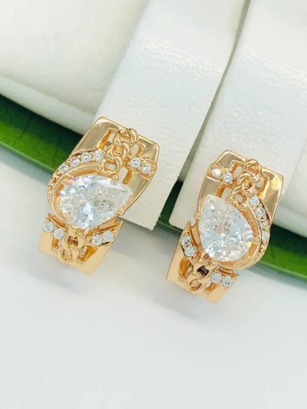Сережки Xuping з медичного золота позолота 18к W20286