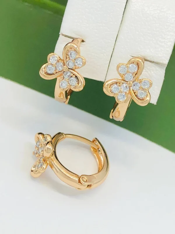 Сережки Xuping з медичного золота позолота 18к W20396