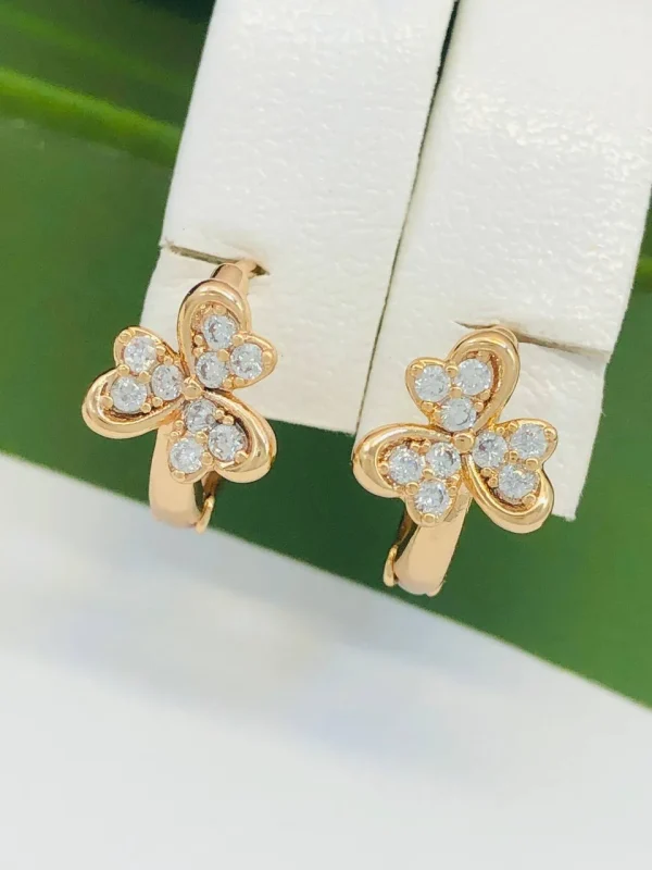Сережки Xuping з медичного золота позолота 18к W20396