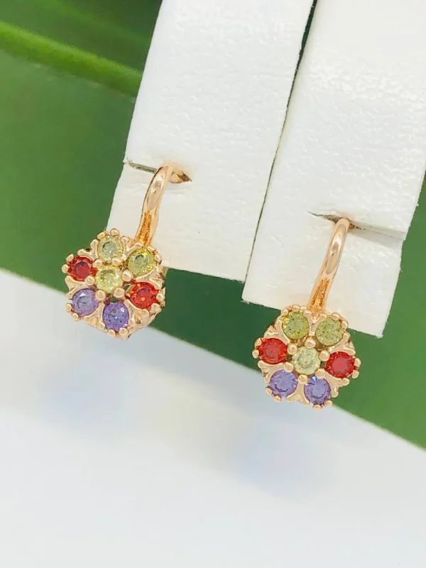 Сережки Xuping з медичного золота позолота 18к W20395