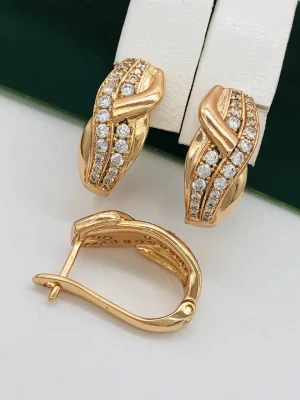 Сережки, Xuping з медичного золота позолота 18к i20495