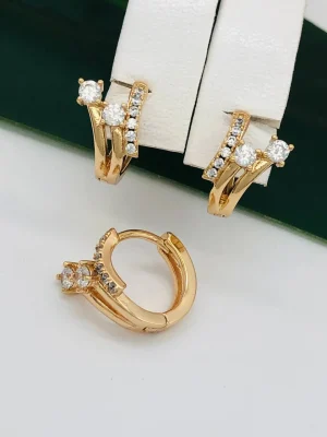 Сережки, Xuping з медичного золота позолота 18к i20499