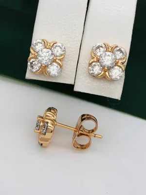 Сережки Xuping з медичного золота позолота 18к I 20534