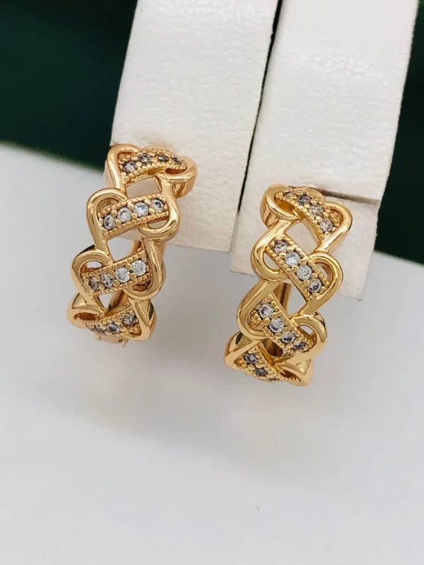 Сережки, Xuping з медичного золота позолота 18к D20564
