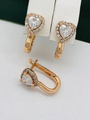 Сережки, Xuping з медичного золота позолота 18к D20537