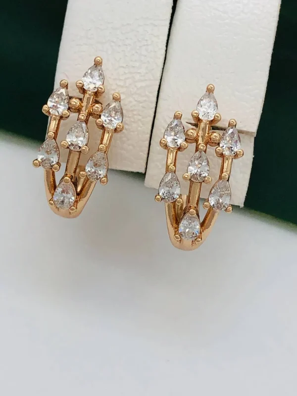 Сережки, Xuping з медичного золота позолота 18к D20559