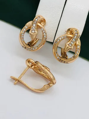 Сережки, Xuping з медичного золота позолота 18к V20696