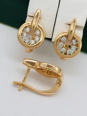 Сережки, Xuping з медичного золота позолота 18к V20698