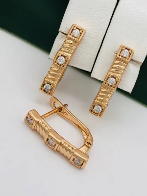 Сережки, Xuping з медичного золота позолота 18к V20660
