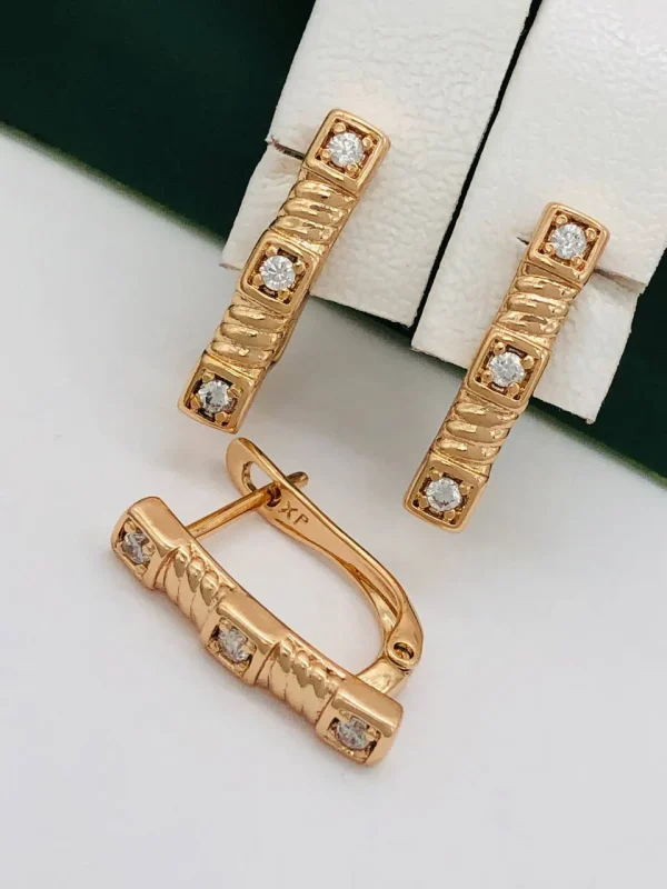 Сережки, Xuping з медичного золота позолота 18к V20660