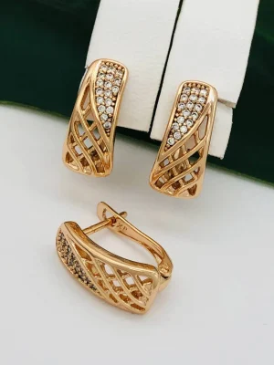 Сережки, Xuping з медичного золота позолота 18к W20925