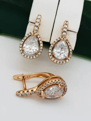 Сережки, Xuping з медичного золота позолота 18к D20986