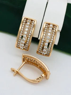Сережки, Xuping з медичного золота позолота 18к W20927