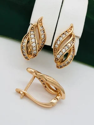 Сережки, Xuping з медичного золота позолота 18к W20938