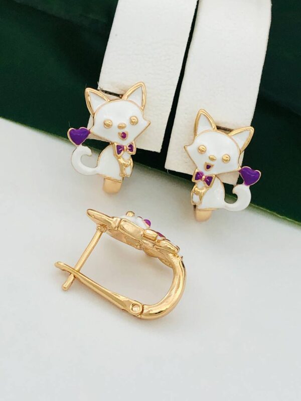 Сережки "Котики" Xuping з медичного золота Х 21371