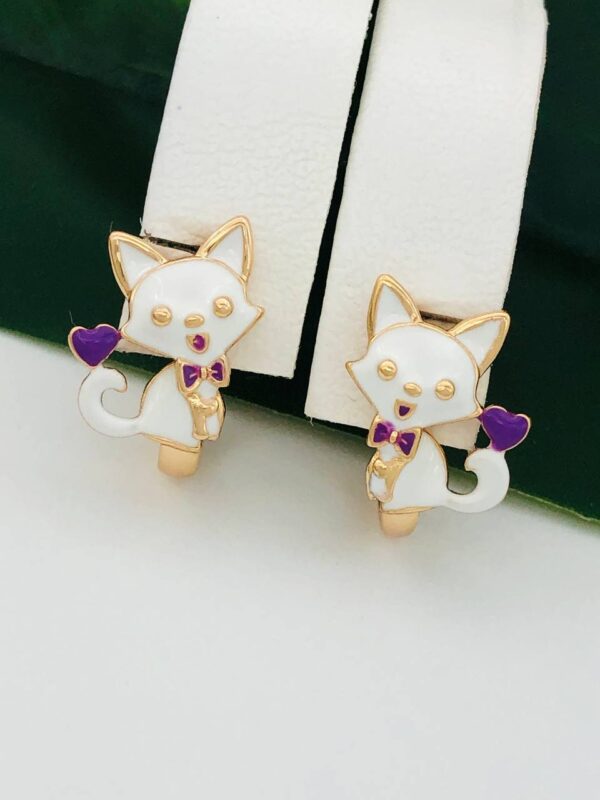 Сережки "Котики" Xuping з медичного золота Х 21371