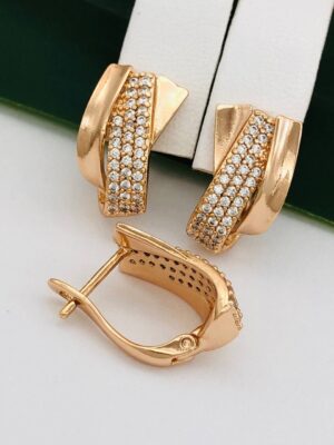 Сережки, Xuping з медичного золота позолота 18к P 21274