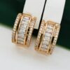 Сережки "Кругла застібка" Xuping з медичного золота Х 21349