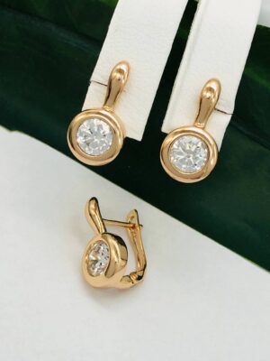Сережки, Xuping з медичного золота позолота 18к S 21750