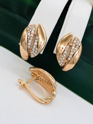 Сережки, Xuping з медичного золота позолота 18к V 22007