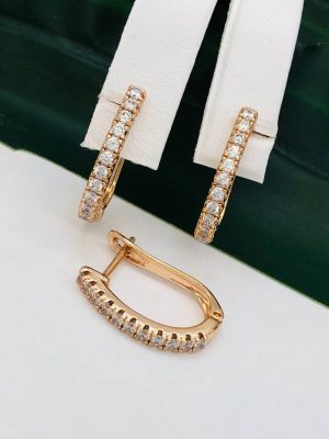 Сережки, Xuping з медичного золота позолота 18к V 22025