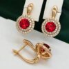 Сережки, Xuping з медичного золота позолота 18к Q 21848