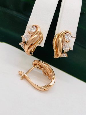 Сережки, Xuping з медичного золота позолота 18к V 22010