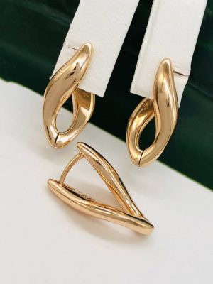 Сережки, Xuping з медичного золота позолота 18к V 22032