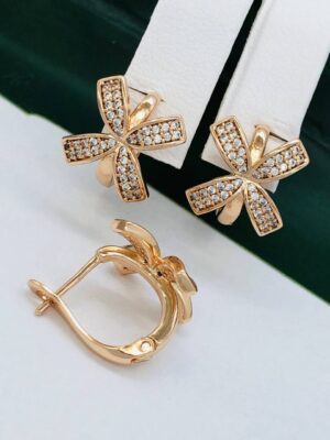 Сережки, Xuping з медичного золота позолота 18к D 21875