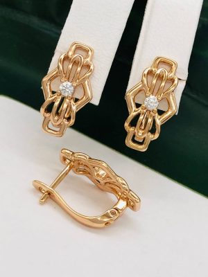 Сережки, Xuping з медичного золота позолота 18к V 21994