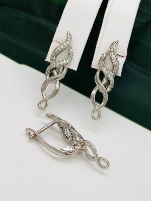 Сережки медичне срібло Ювелірна біжутерія RO 52404