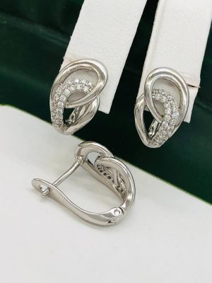 Сережки медичне срібло Ювелірна біжутерія RO 52395