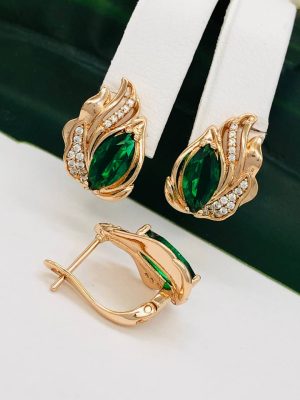 Сережки, Xuping з медичного золота позолота 18к V 21999