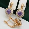 Сережки, Xuping з медичного золота позолота 18к Q 21849