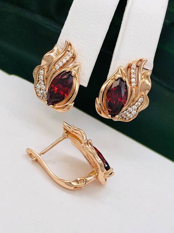 Сережки, Xuping з медичного золота позолота 18к V 22001