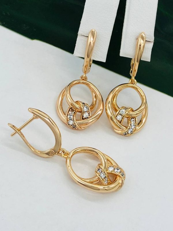 Сережки, Xuping з медичного золота позолота 18к W 22076