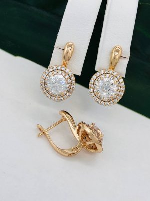 Сережки, Xuping з медичного золота позолота 18к D 22184