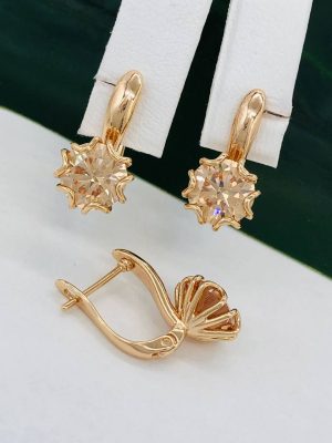 Сережки, Xuping з медичного золота позолота 18к А 22202