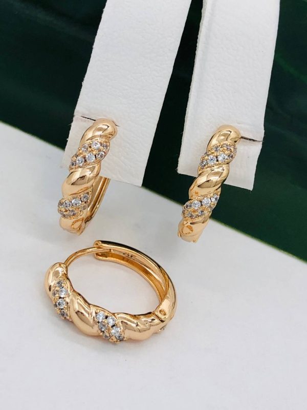 Сережки, Xuping з медичного золота позолота 18к W 22092