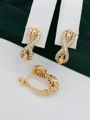 Сережки, Xuping з медичного золота позолота 18к D 22143