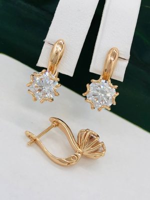 Сережки, Xuping з медичного золота позолота 18к А 22199